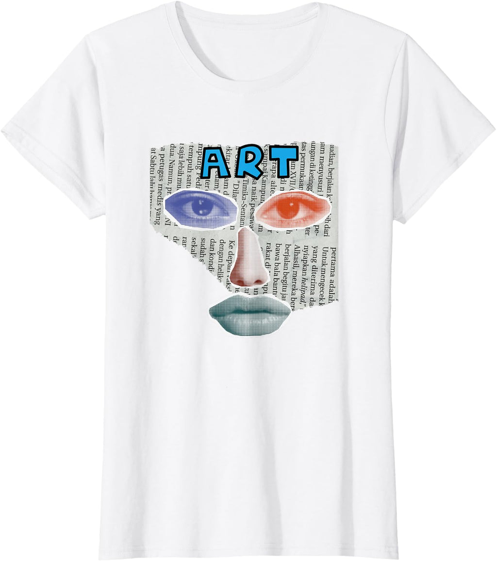 Camiseta Art Collage, Negro -