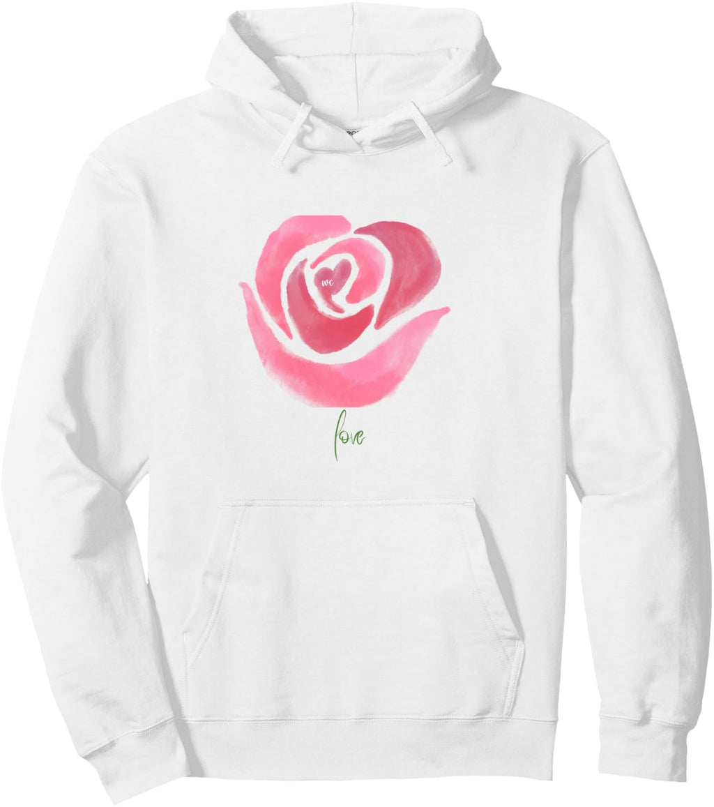 Sudadera con capucha A Rose, Negro -