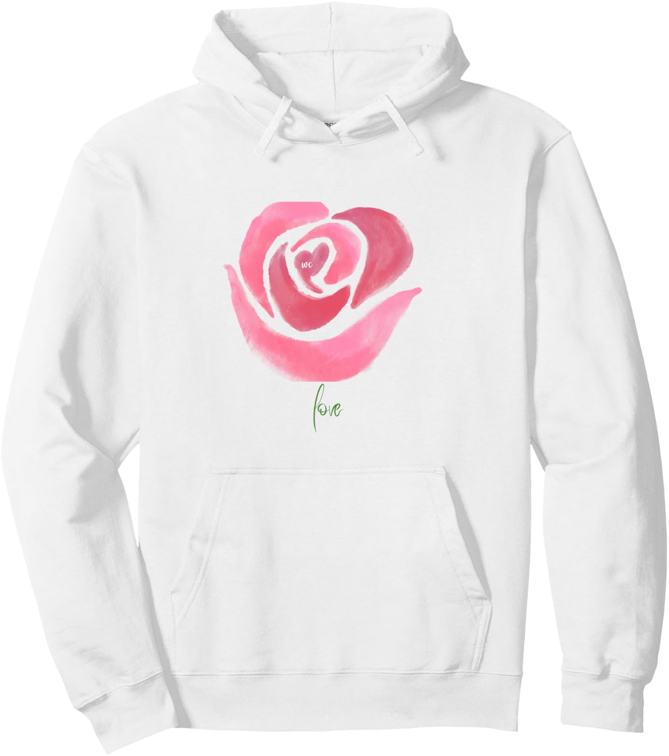 Sudadera con capucha A Rose, Negro -