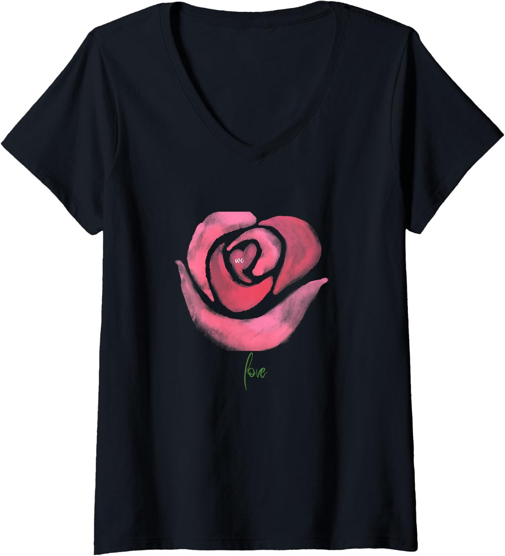 Camiseta con cuello en V
