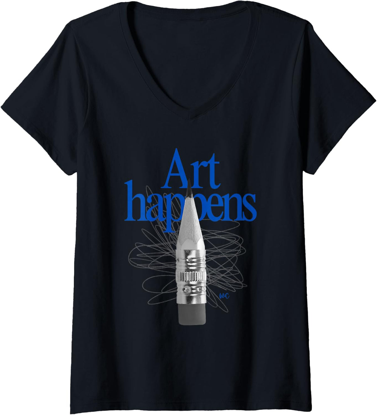Camiseta con cuello en V para mujer