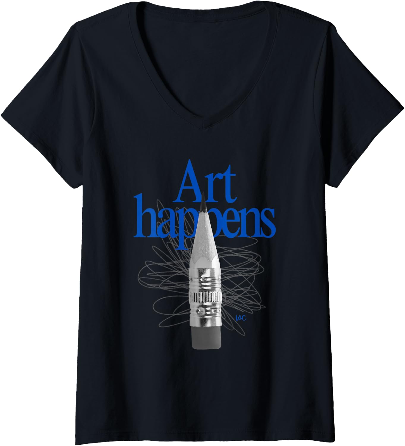Camiseta con cuello en V para mujer
