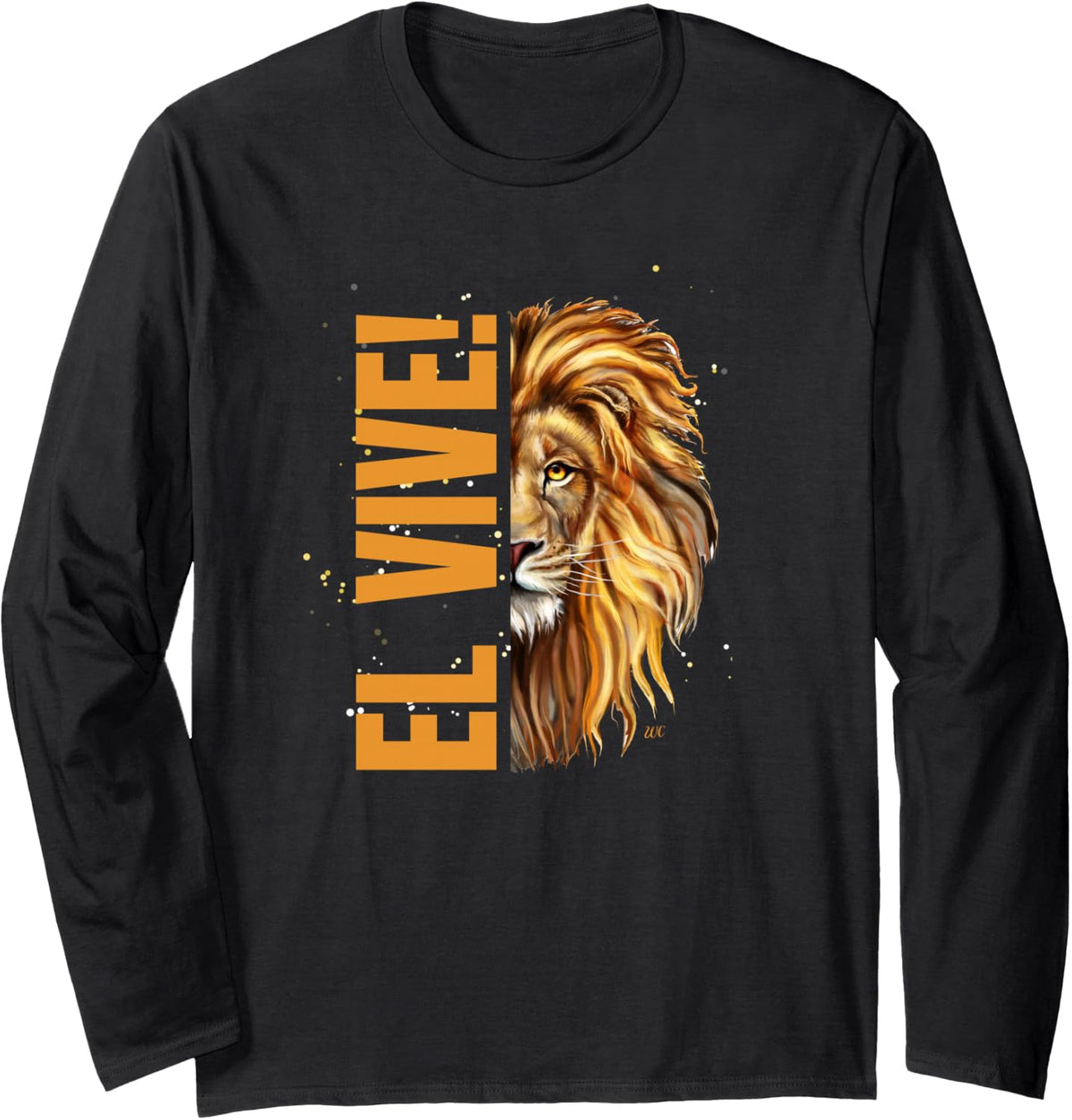Camiseta de manga larga El vive, Negro -