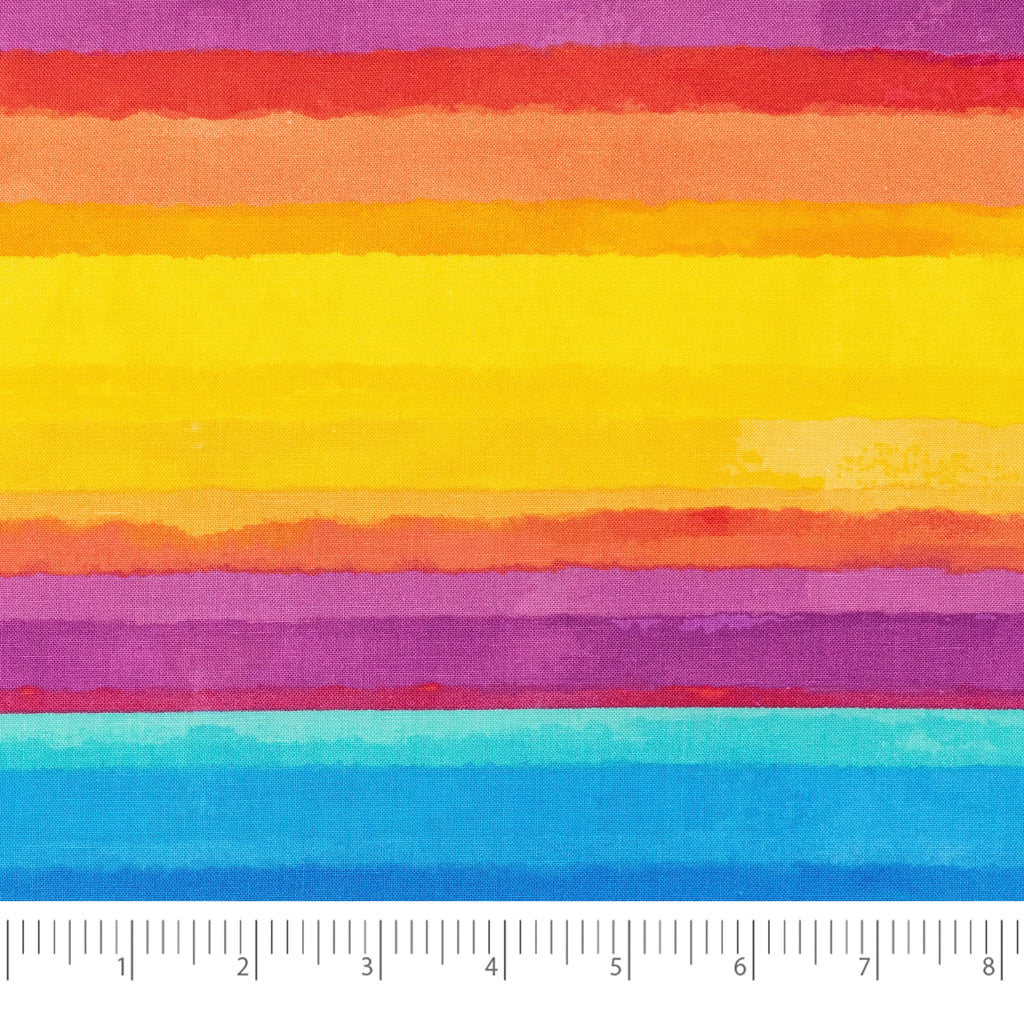 Singer Print Fabric, 100% Cotton, Rainbow Blender, Cut by The Yard