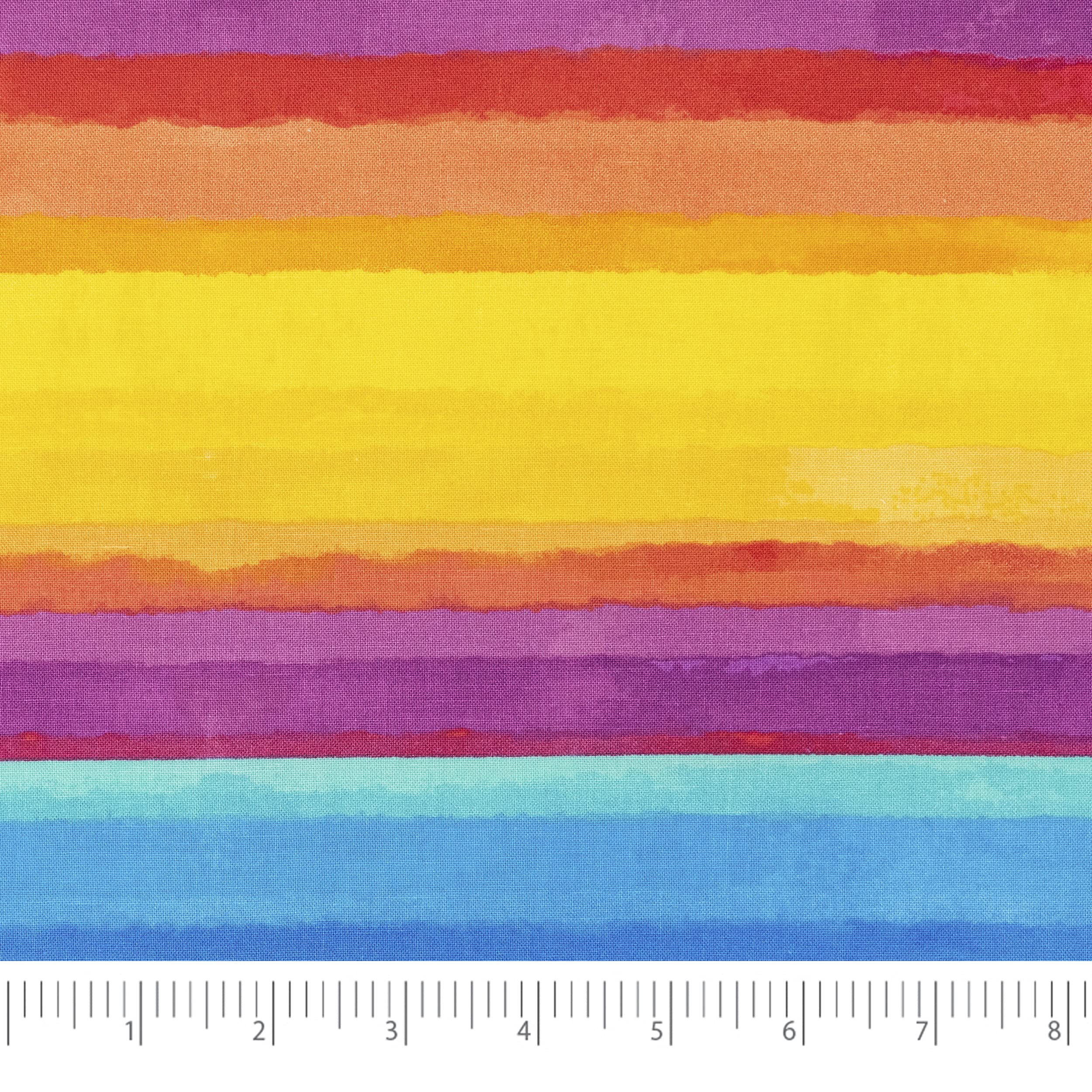 Singer Print Fabric, 100% Cotton, Rainbow Blender, Cut by The Yard