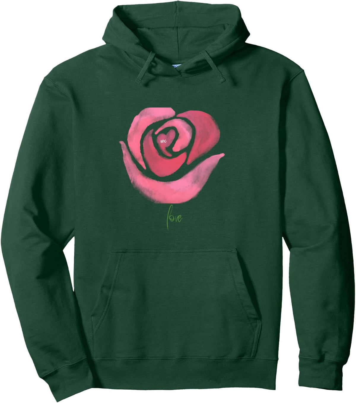 Sudadera con capucha A Rose, Negro -