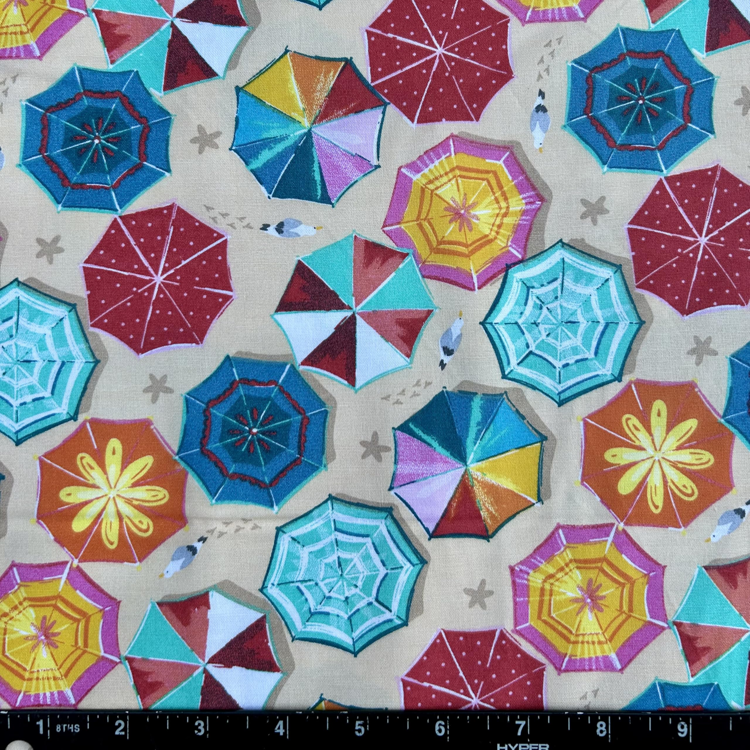 100% Cotton Fabric by The Yard for Sewing, Quilting, DIY Crafts - 42 Inches (Colorful Umbrellas)