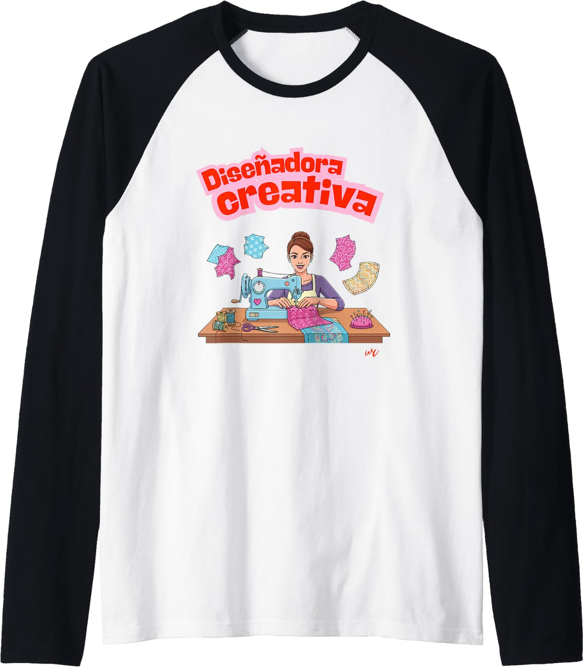 Diseñadora Creativa Raglan Baseball Tee