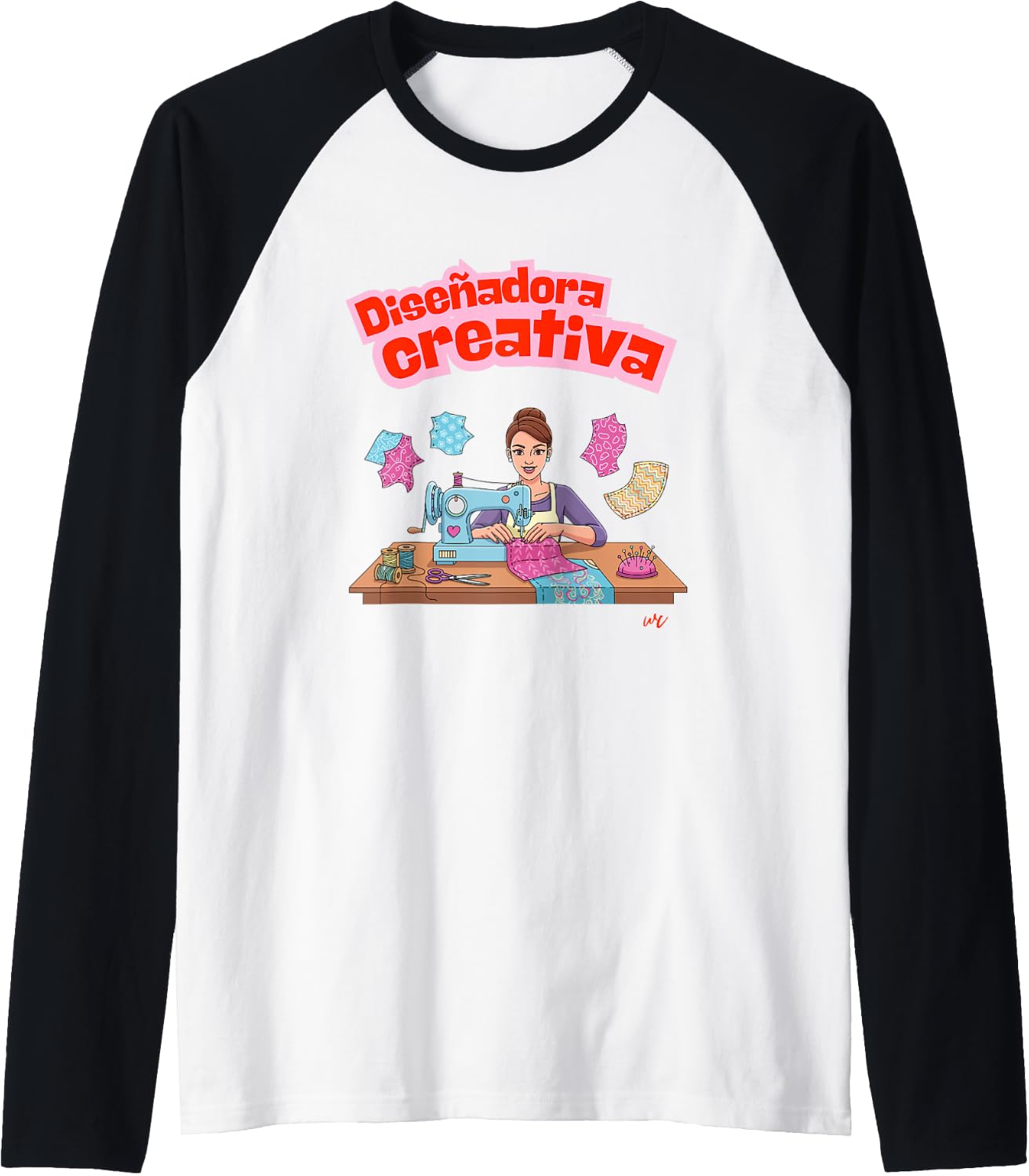 Diseñadora Creativa Raglan Baseball Tee