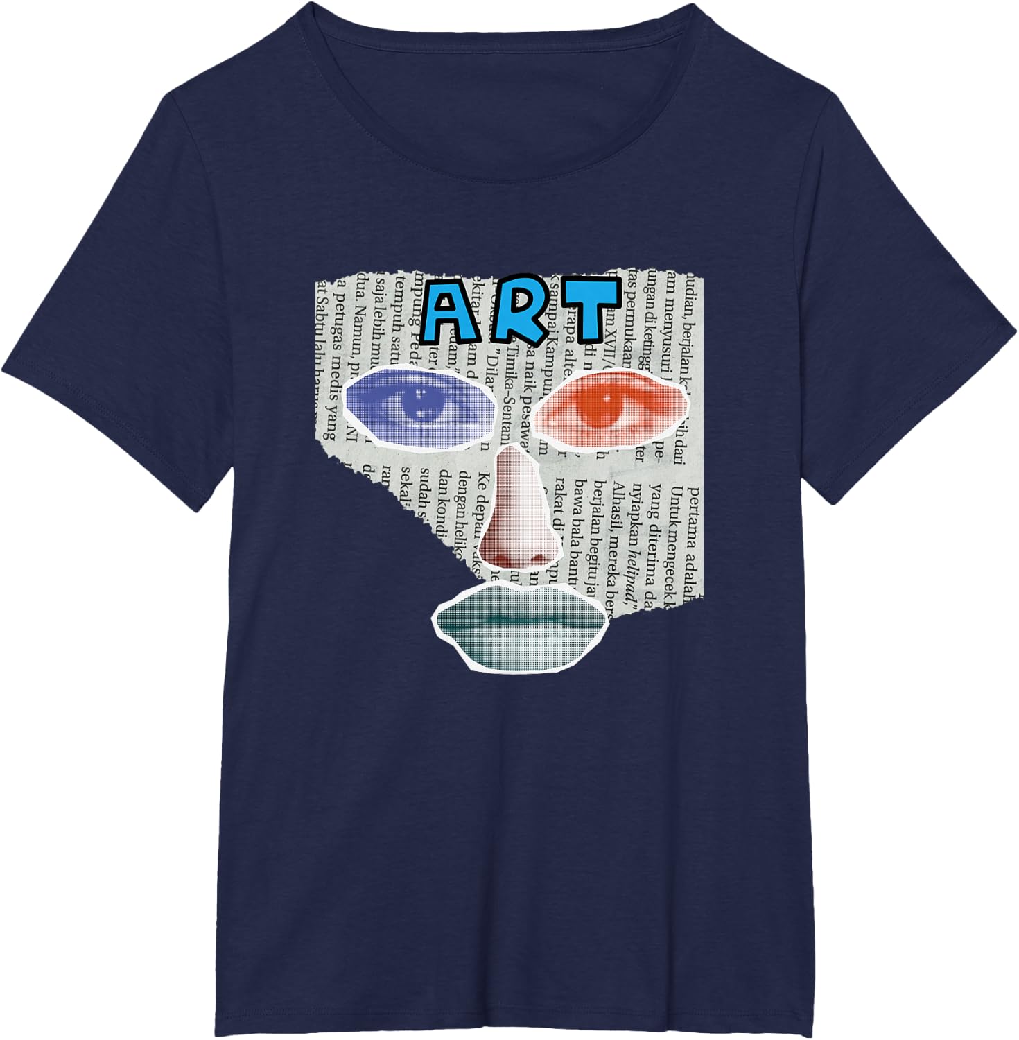 Camiseta Art Collage, Negro -