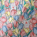 Light Weight Natural Cotton Fabric by the Yard DIY Making Supplies Quilting Patchwork Fabric Fat Quarter Bundles DIY for Quilting Cotton Patchwork Cushions (Tulip, 1 Yard)