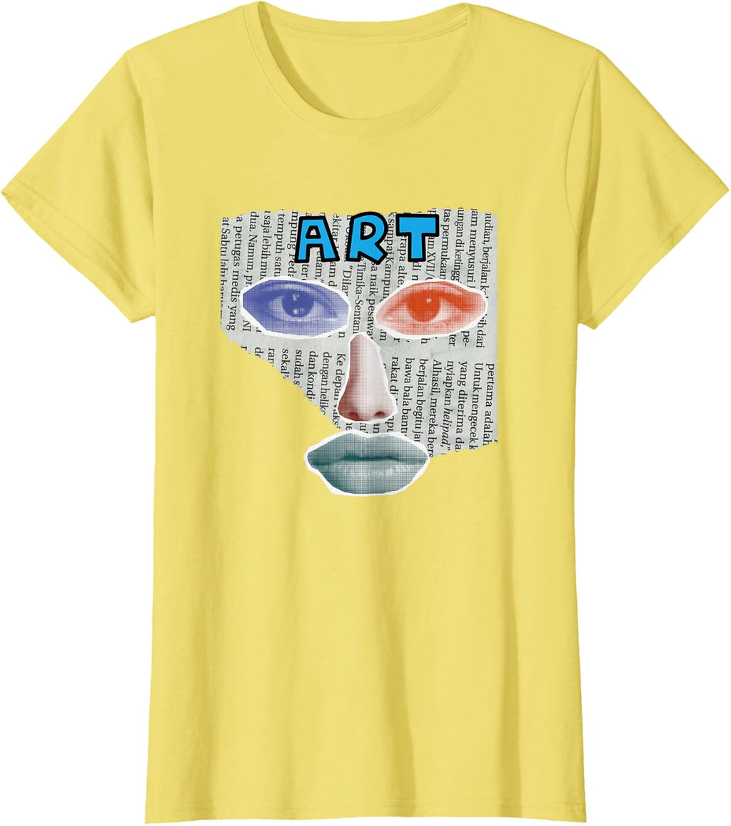 Camiseta Art Collage, Negro -