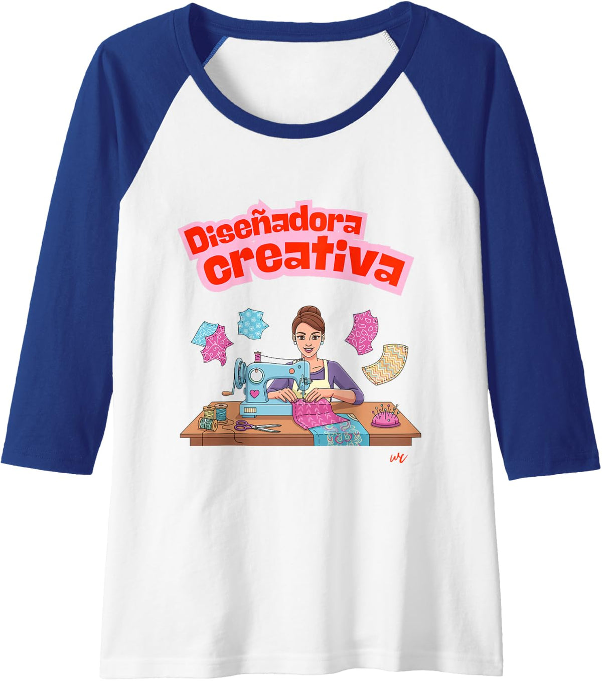 Diseñadora Creativa Raglan Baseball Tee