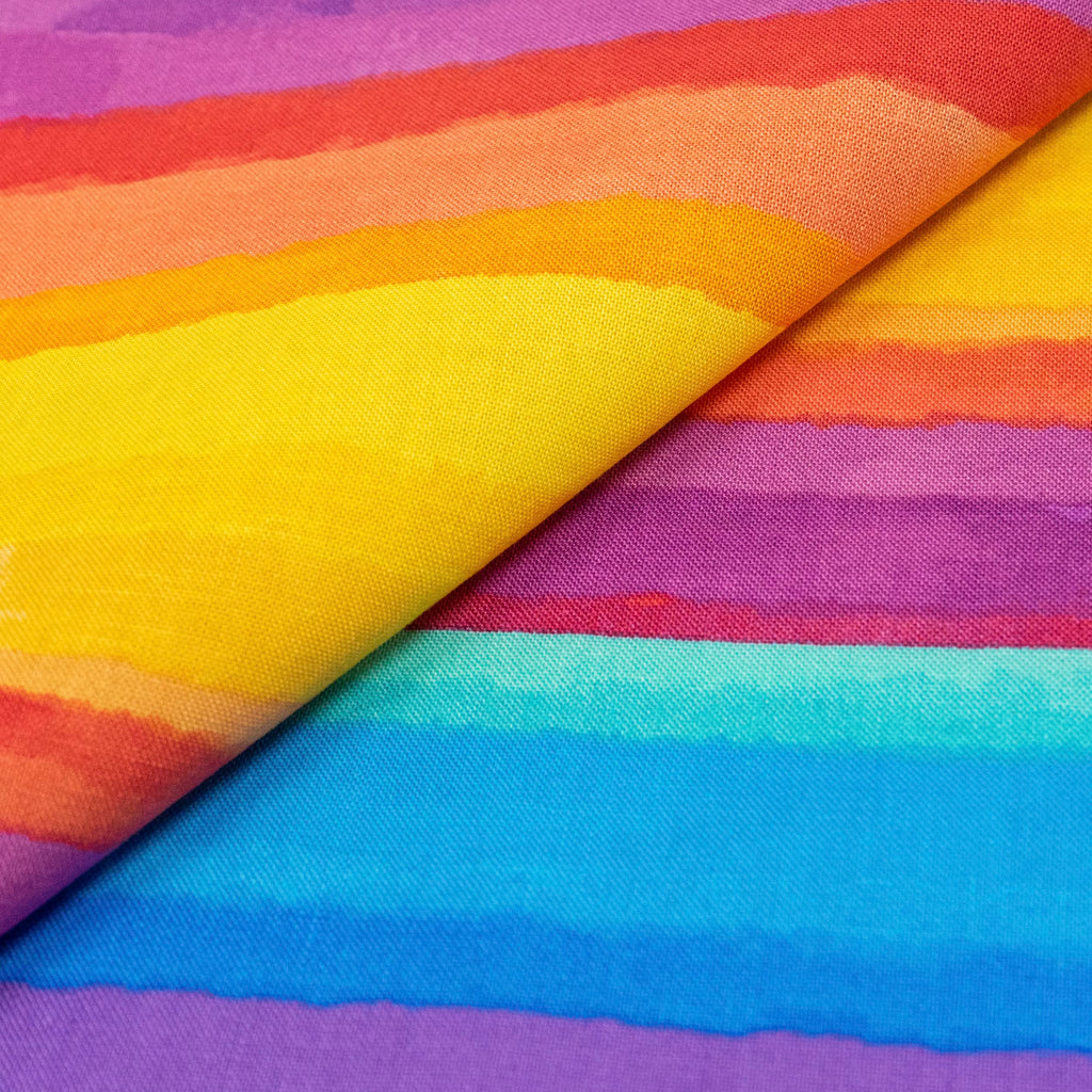 Singer Print Fabric, 100% Cotton, Rainbow Blender, Cut by The Yard