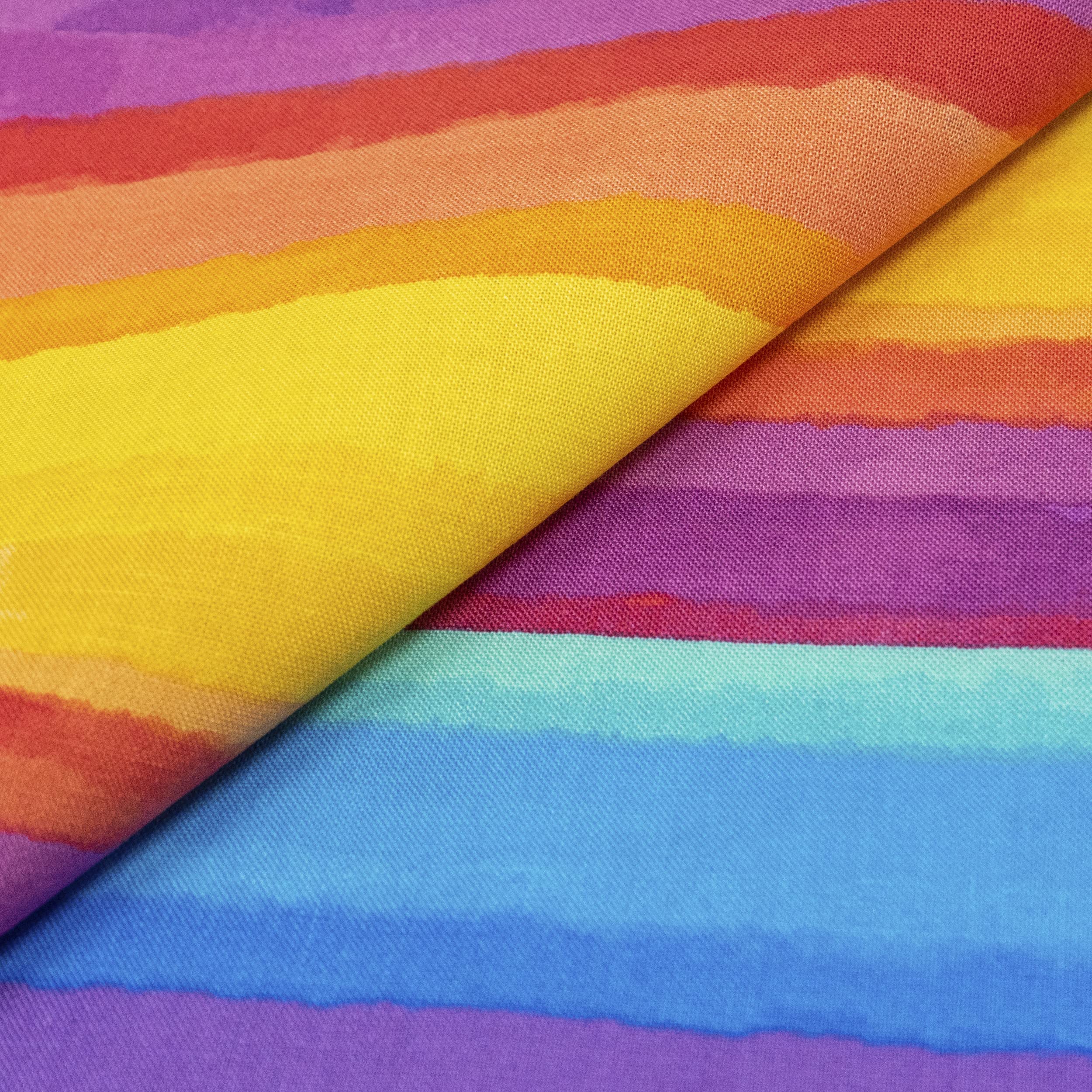 Singer Print Fabric, 100% Cotton, Rainbow Blender, Cut by The Yard