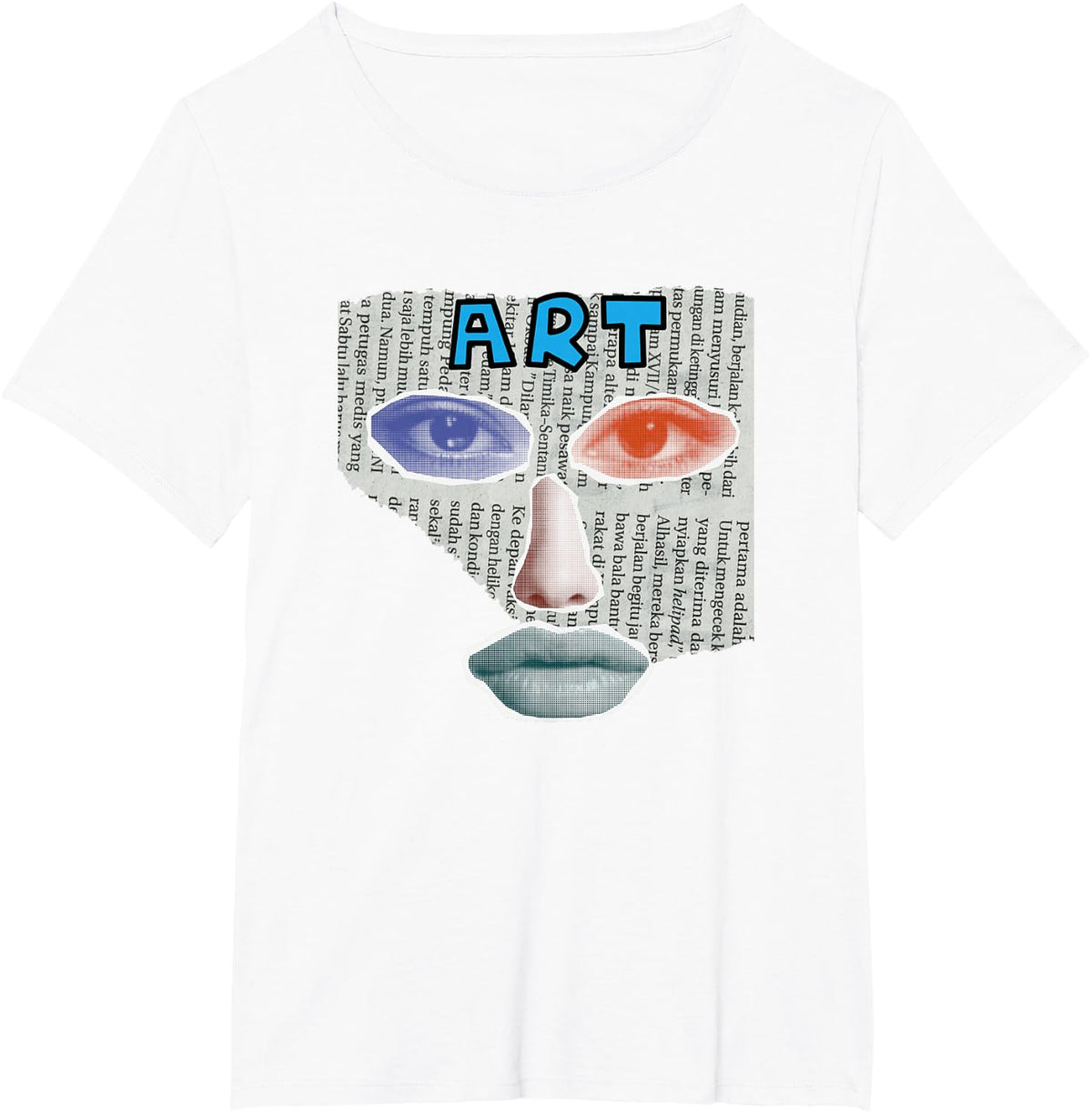 Camiseta Art Collage, Negro -