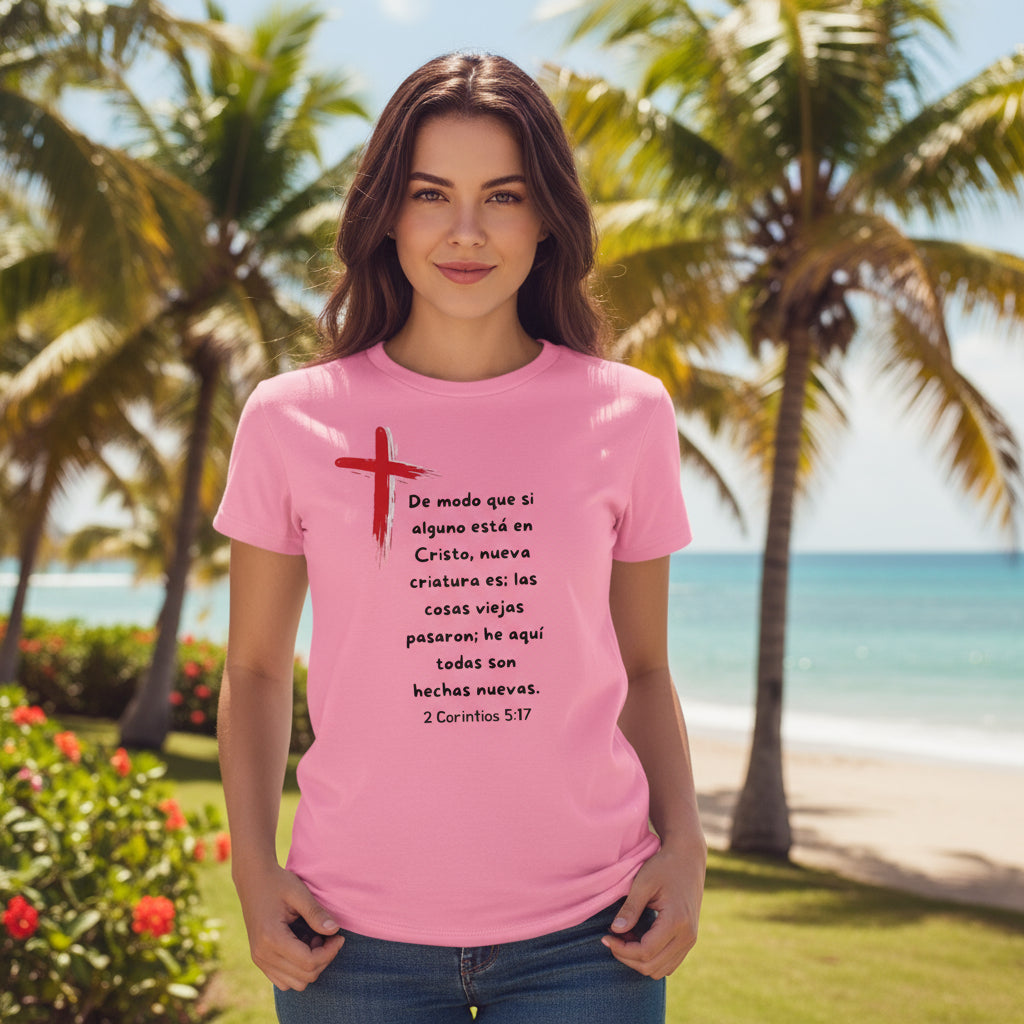De modo que si alguno esta en Cristo nueva Criatura es. T-Shirt