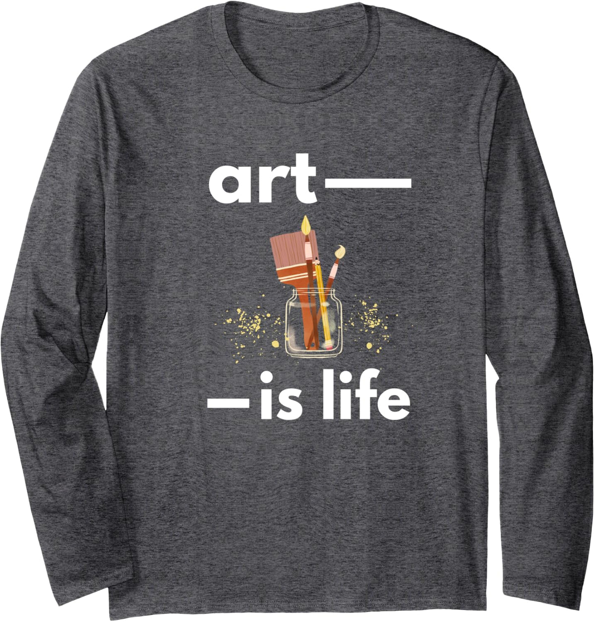 Camiseta de manga larga Art is Life, Negro -