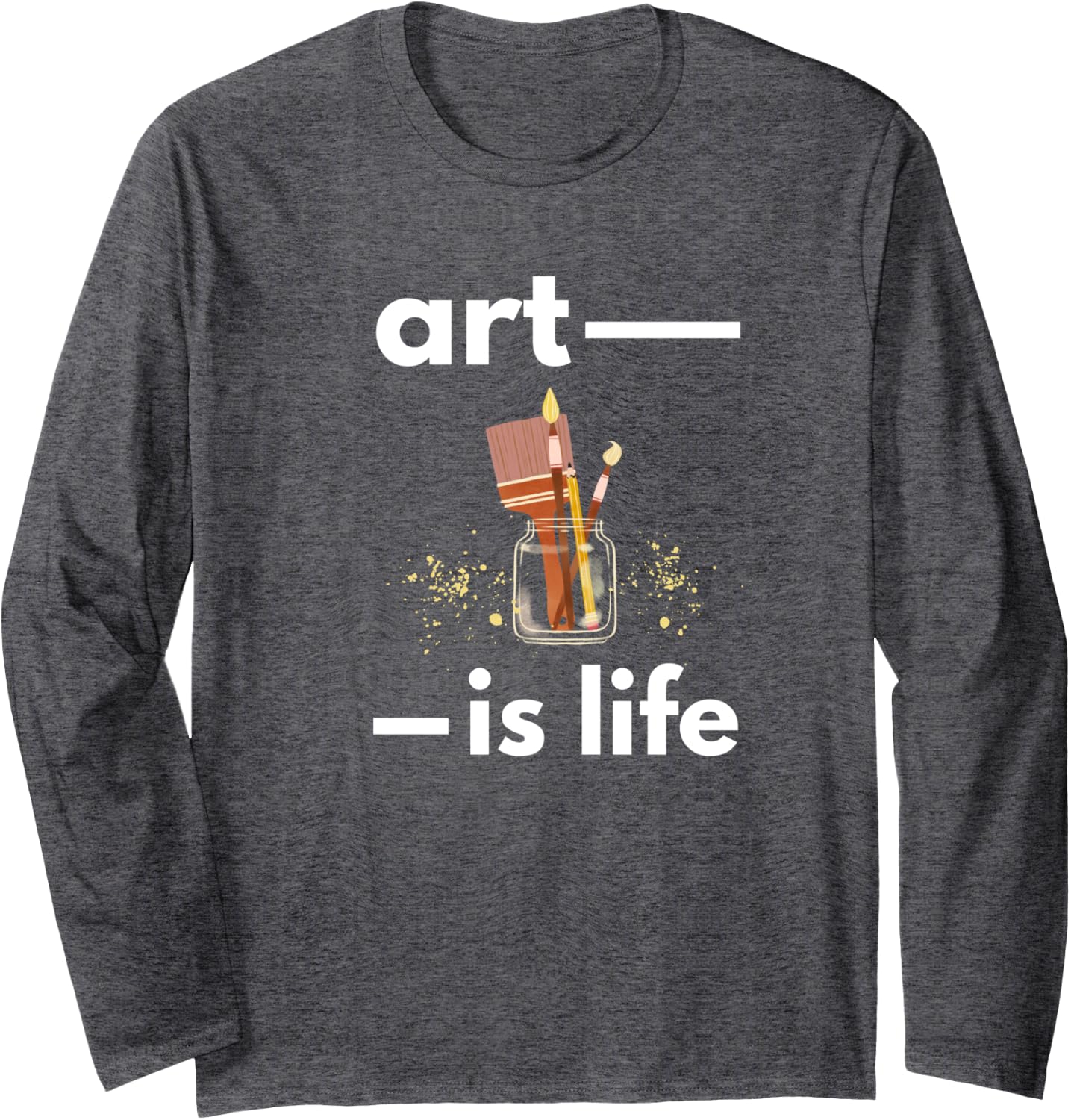 Camiseta de manga larga Art is Life, Negro -