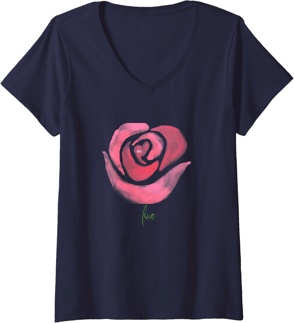 Camiseta con cuello en V
