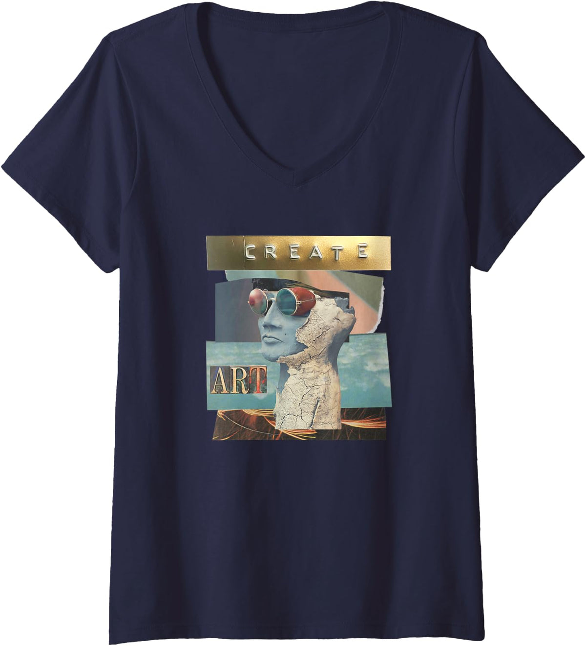 Camiseta con cuello en V Create
