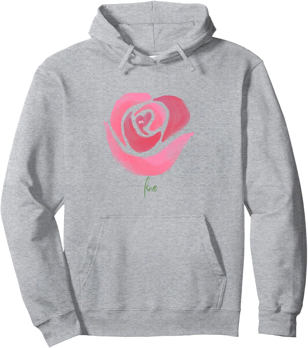Sudadera con capucha A Rose, Negro -