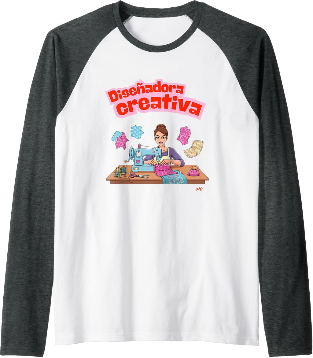 Diseñadora Creativa Raglan Baseball Tee