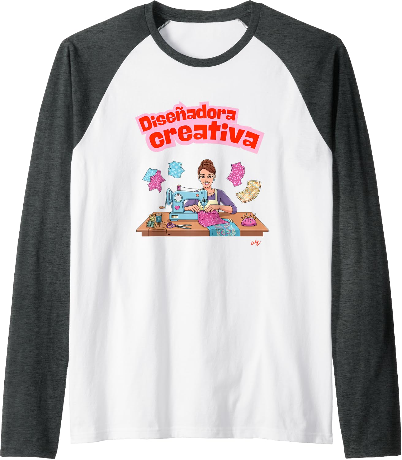 Diseñadora Creativa Raglan Baseball Tee