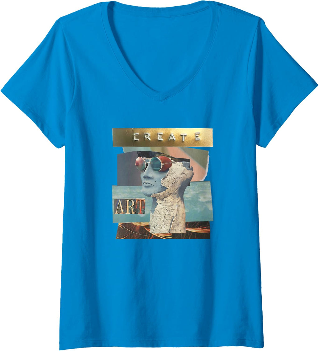 Camiseta con cuello en V Create