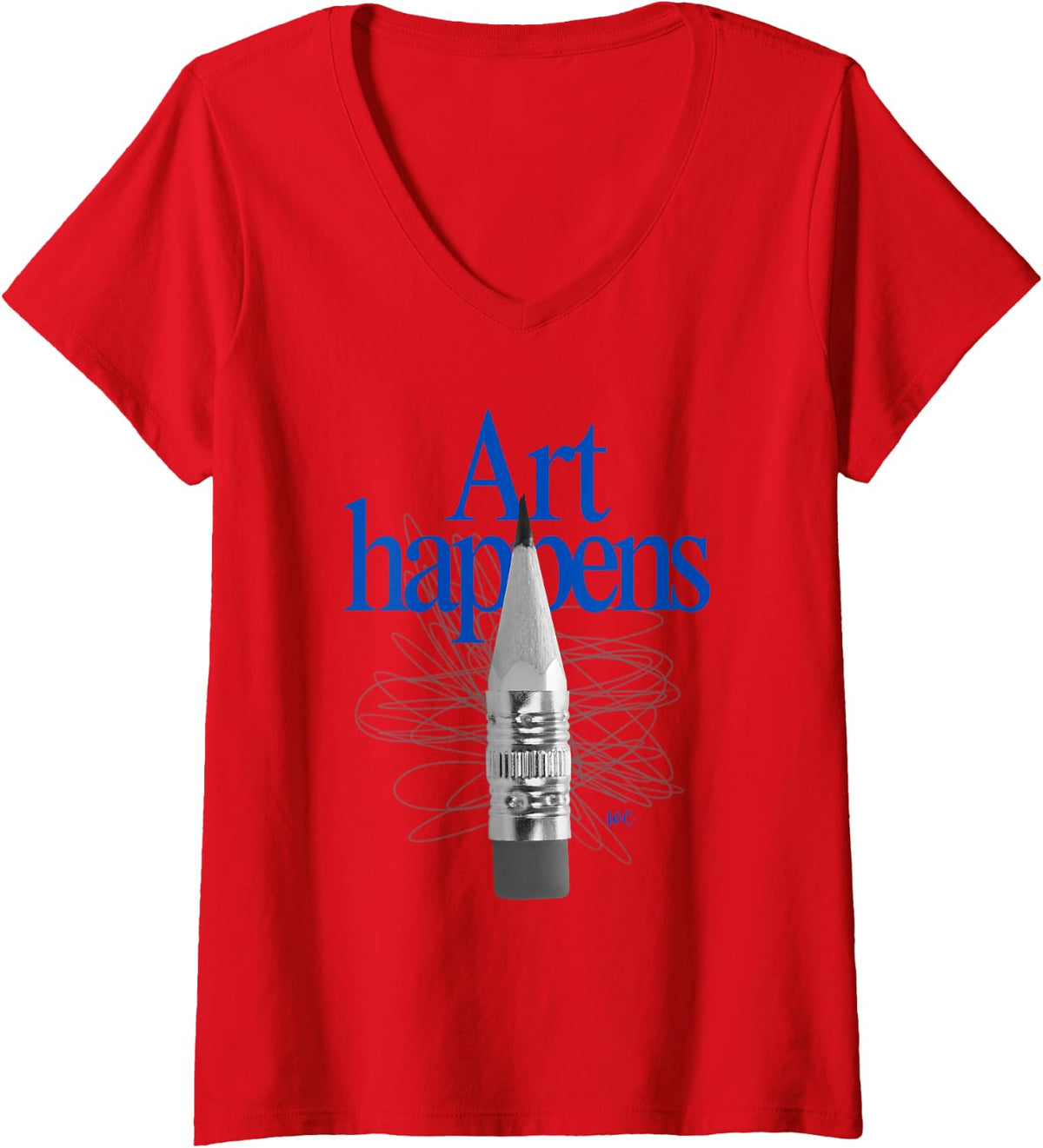 Camiseta con cuello en V para mujer