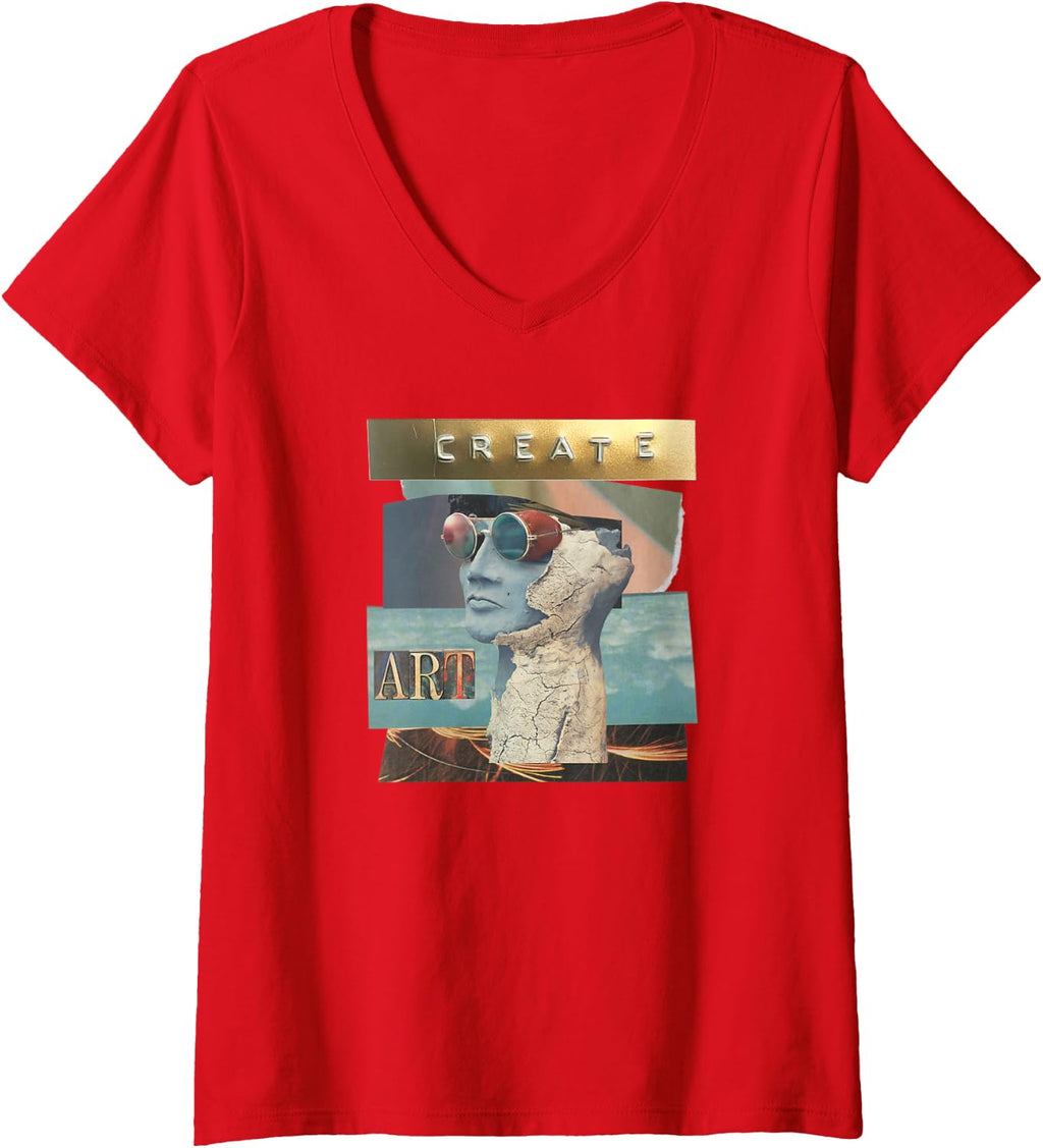 Camiseta con cuello en V Create
