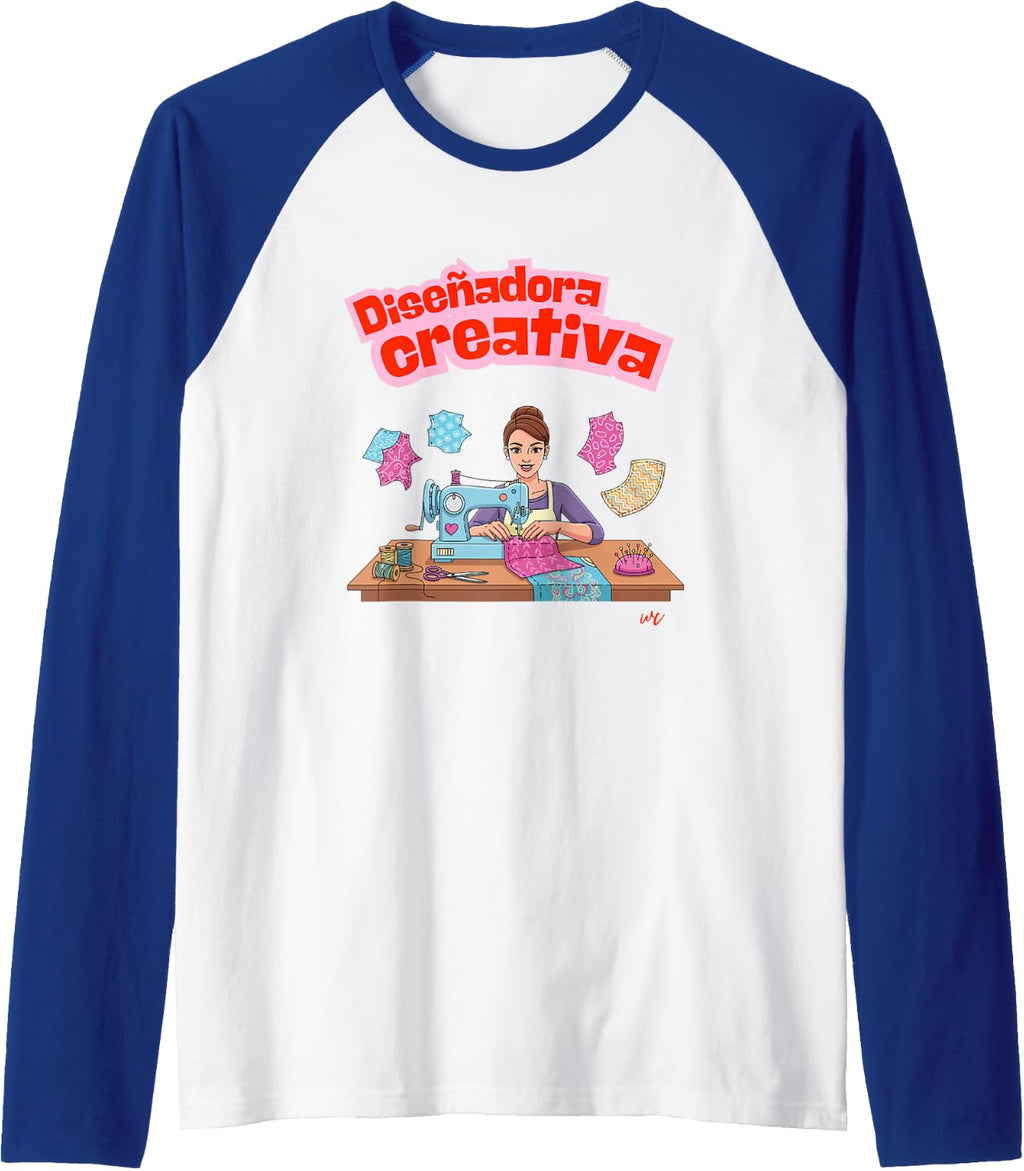Diseñadora Creativa Raglan Baseball Tee