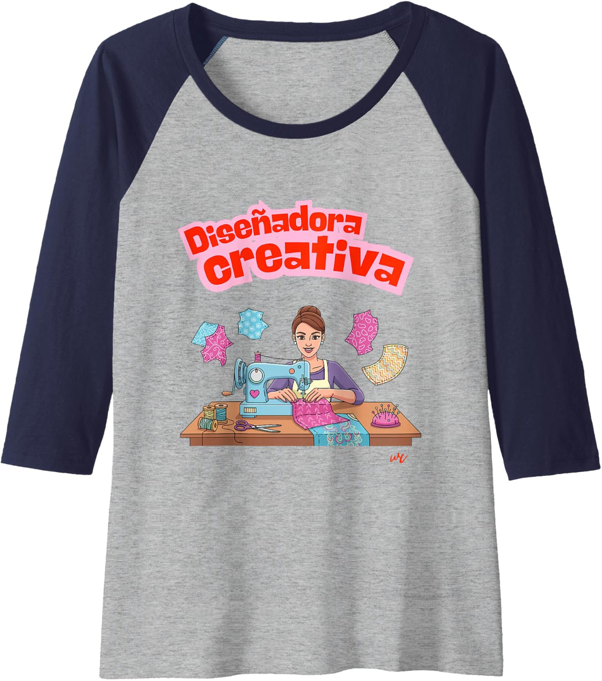 Diseñadora Creativa Raglan Baseball Tee
