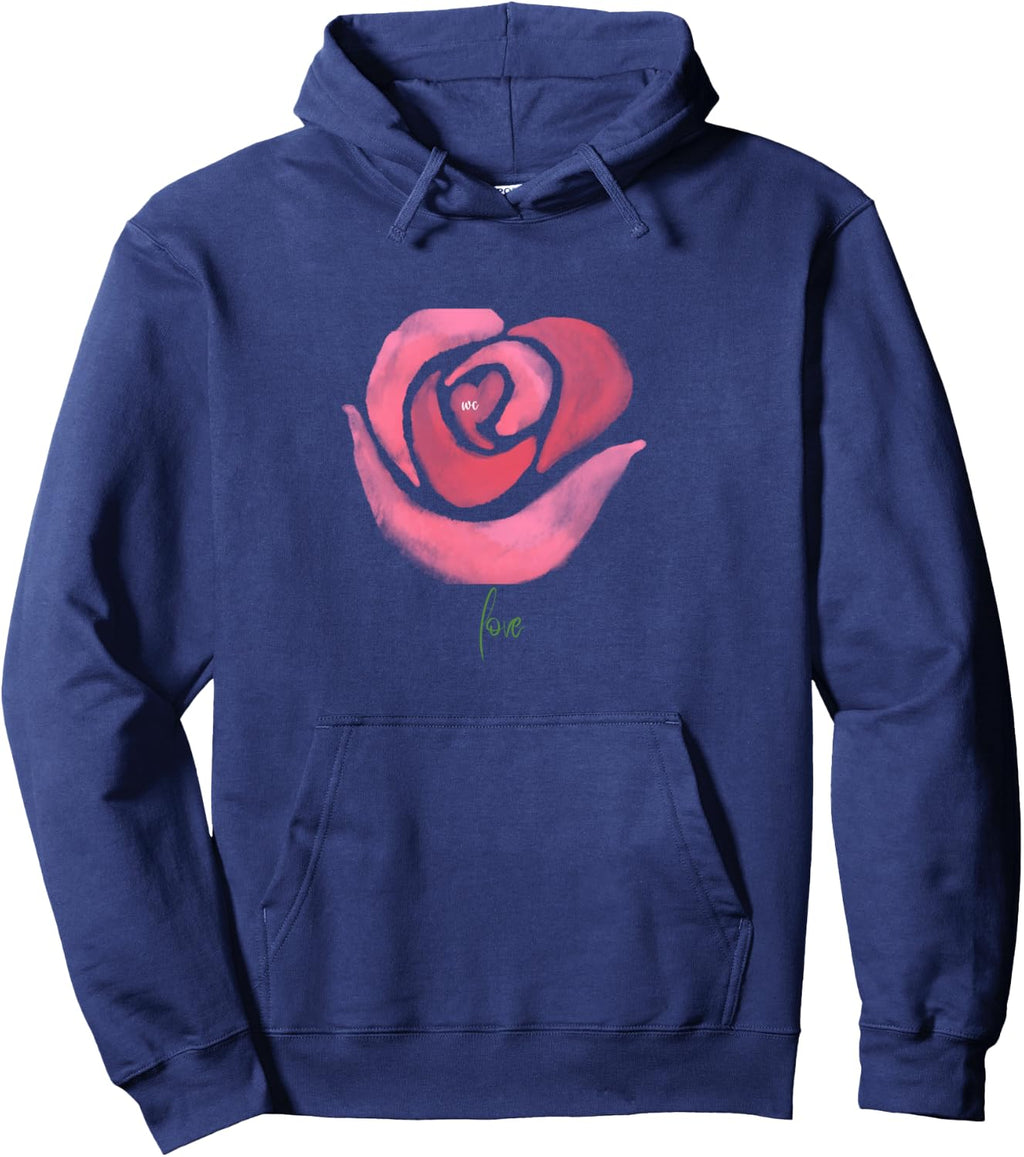 Sudadera con capucha A Rose, Negro -