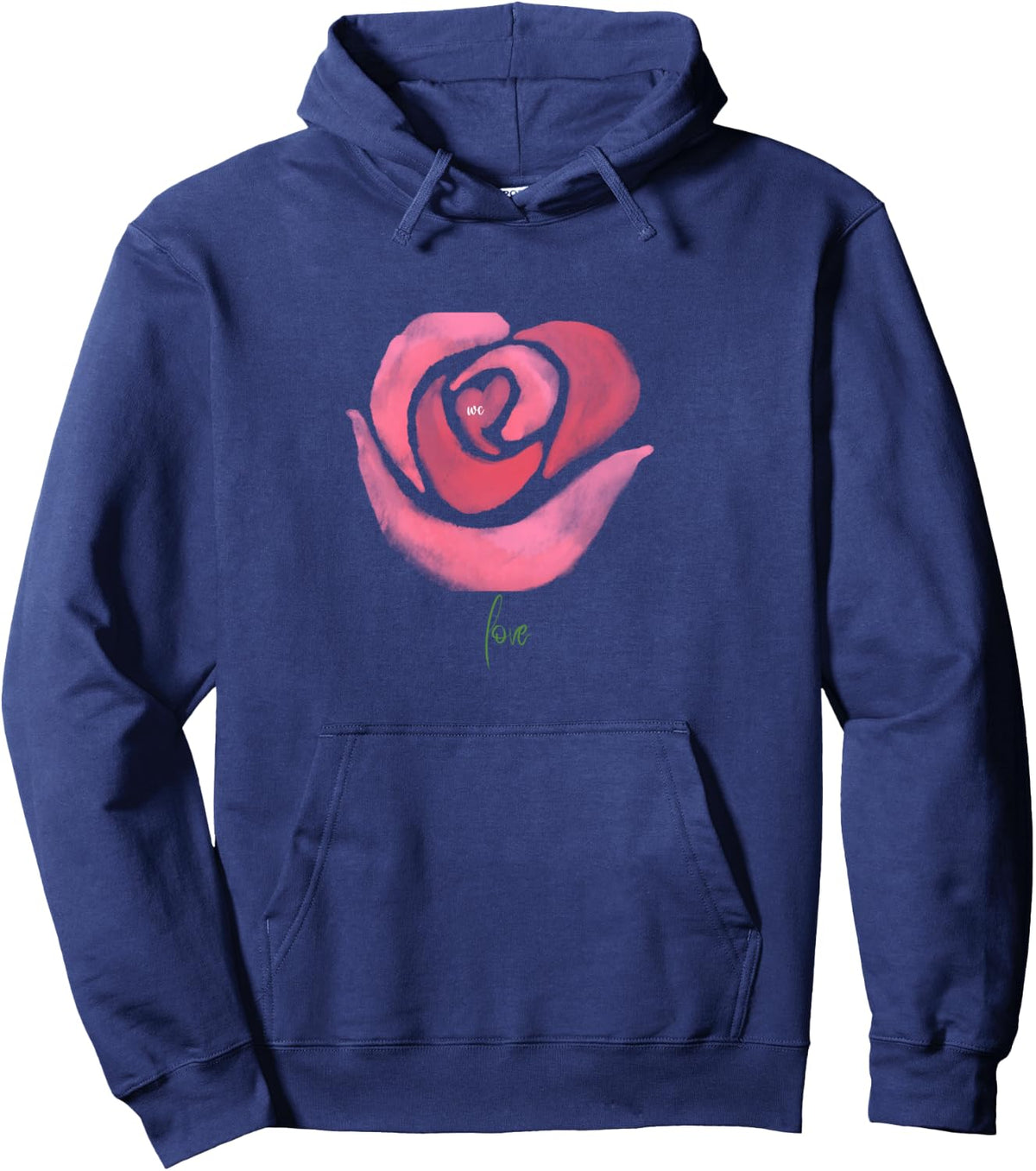 Sudadera con capucha A Rose, Negro -
