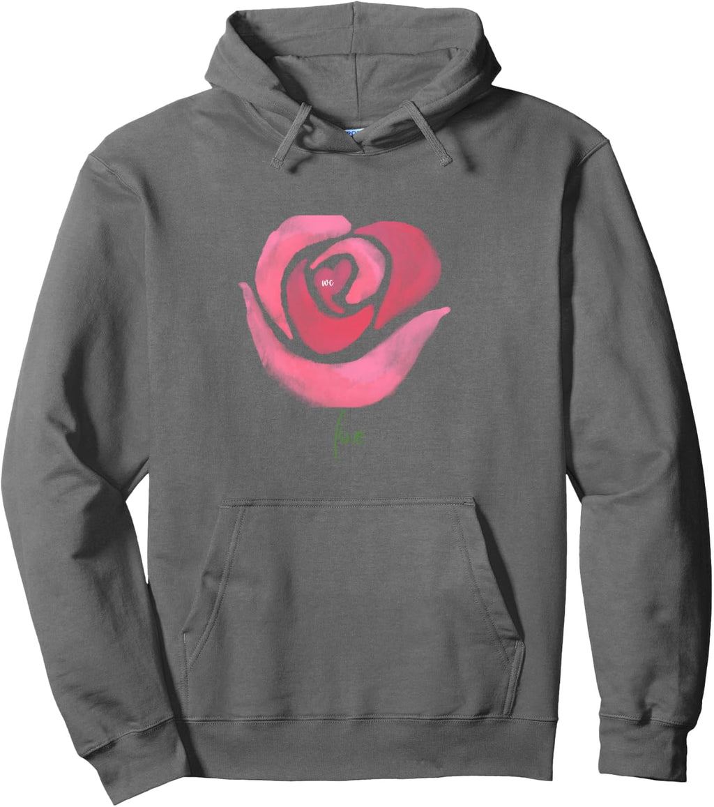 Sudadera con capucha A Rose, Negro -