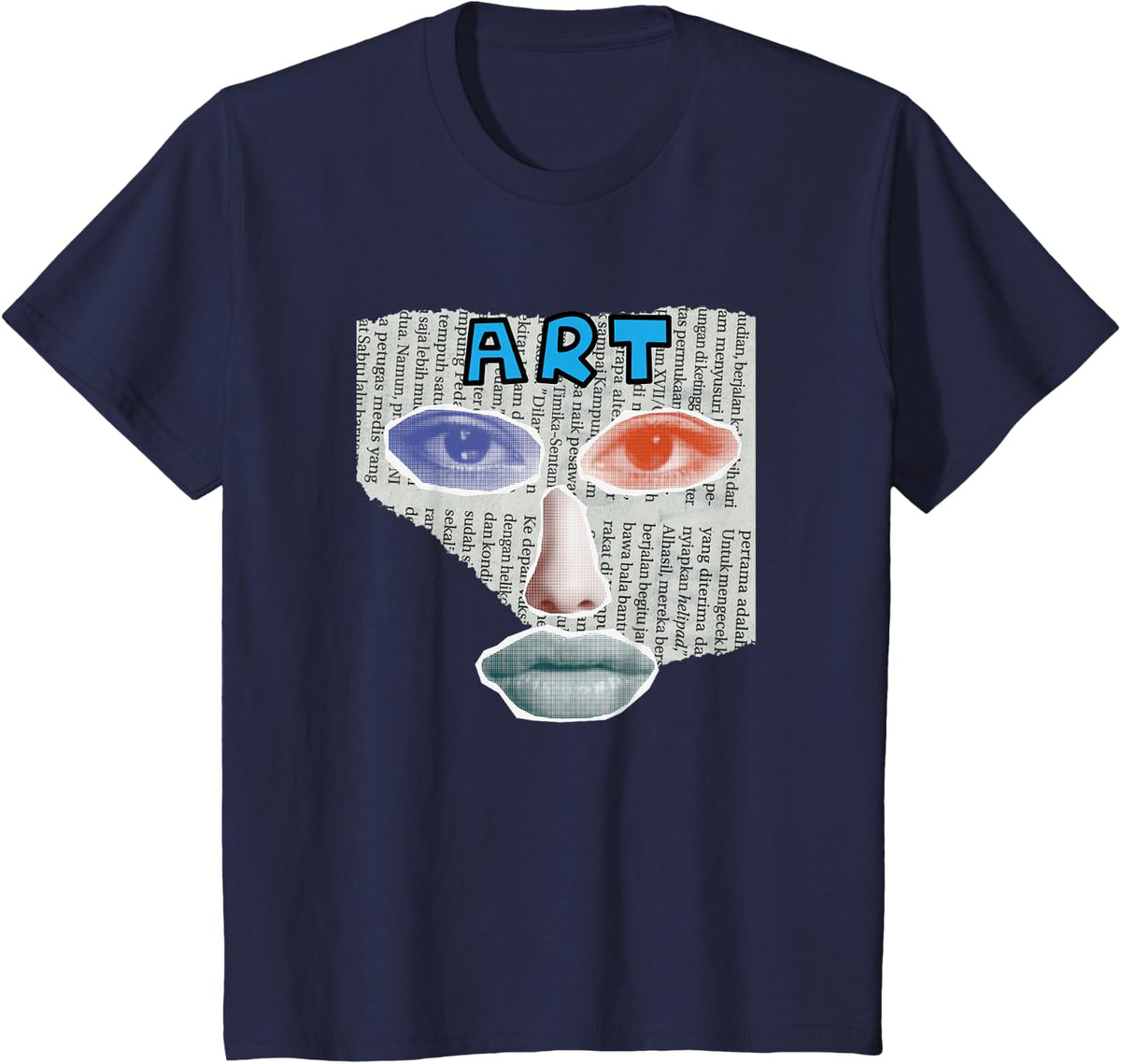Camiseta Art Collage, Negro -