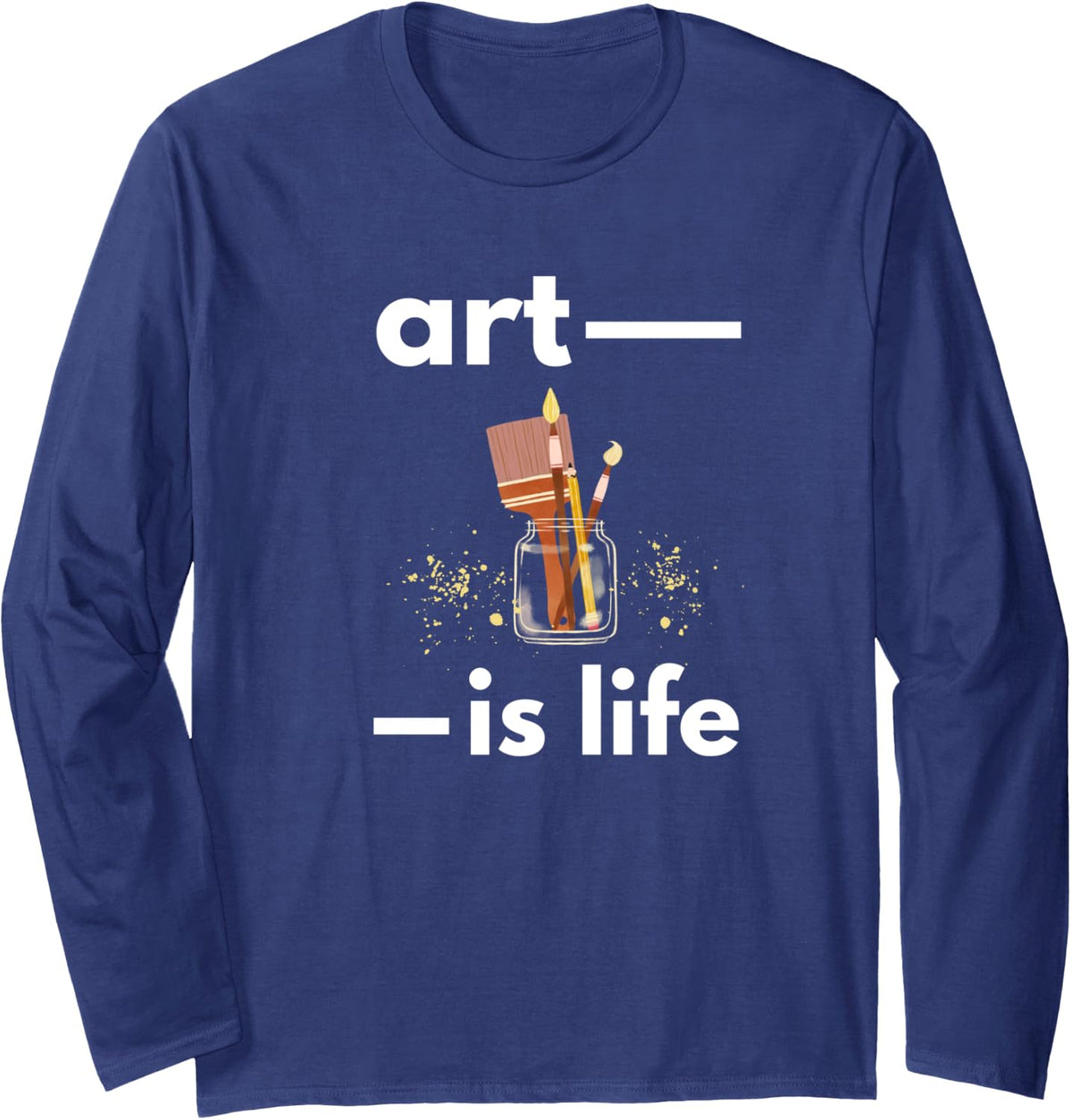 Camiseta de manga larga Art is Life, Negro -