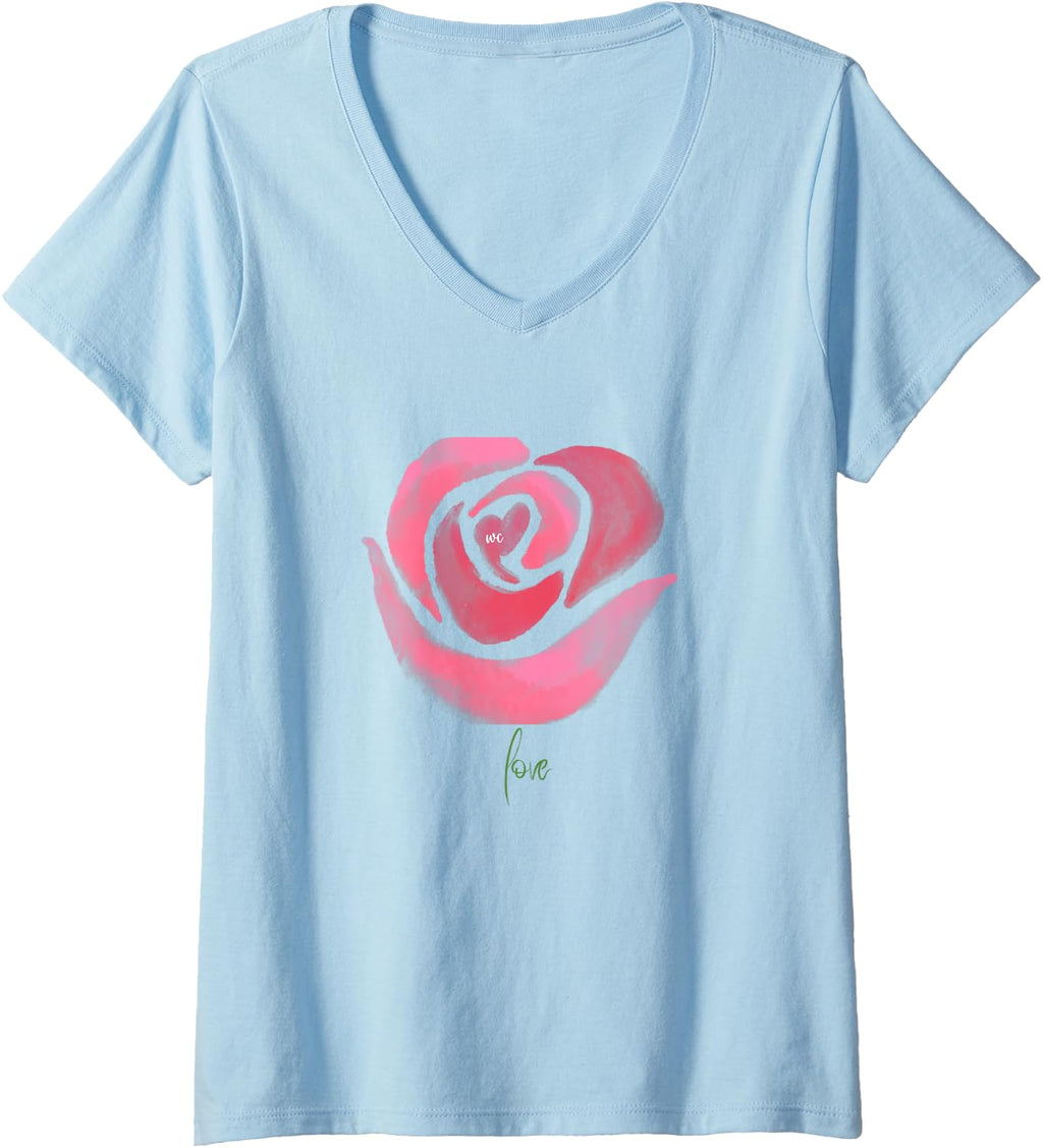 Camiseta con cuello en V