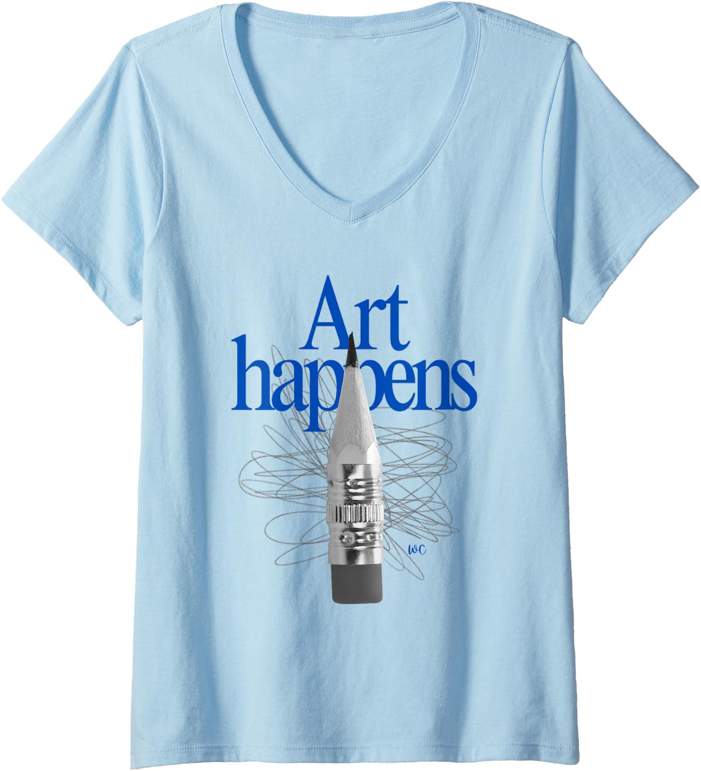 Camiseta con cuello en V para mujer