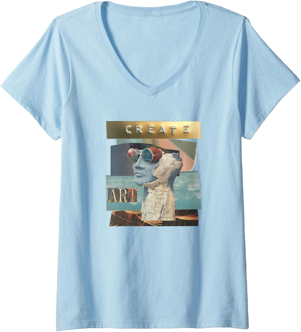 Camiseta con cuello en V Create