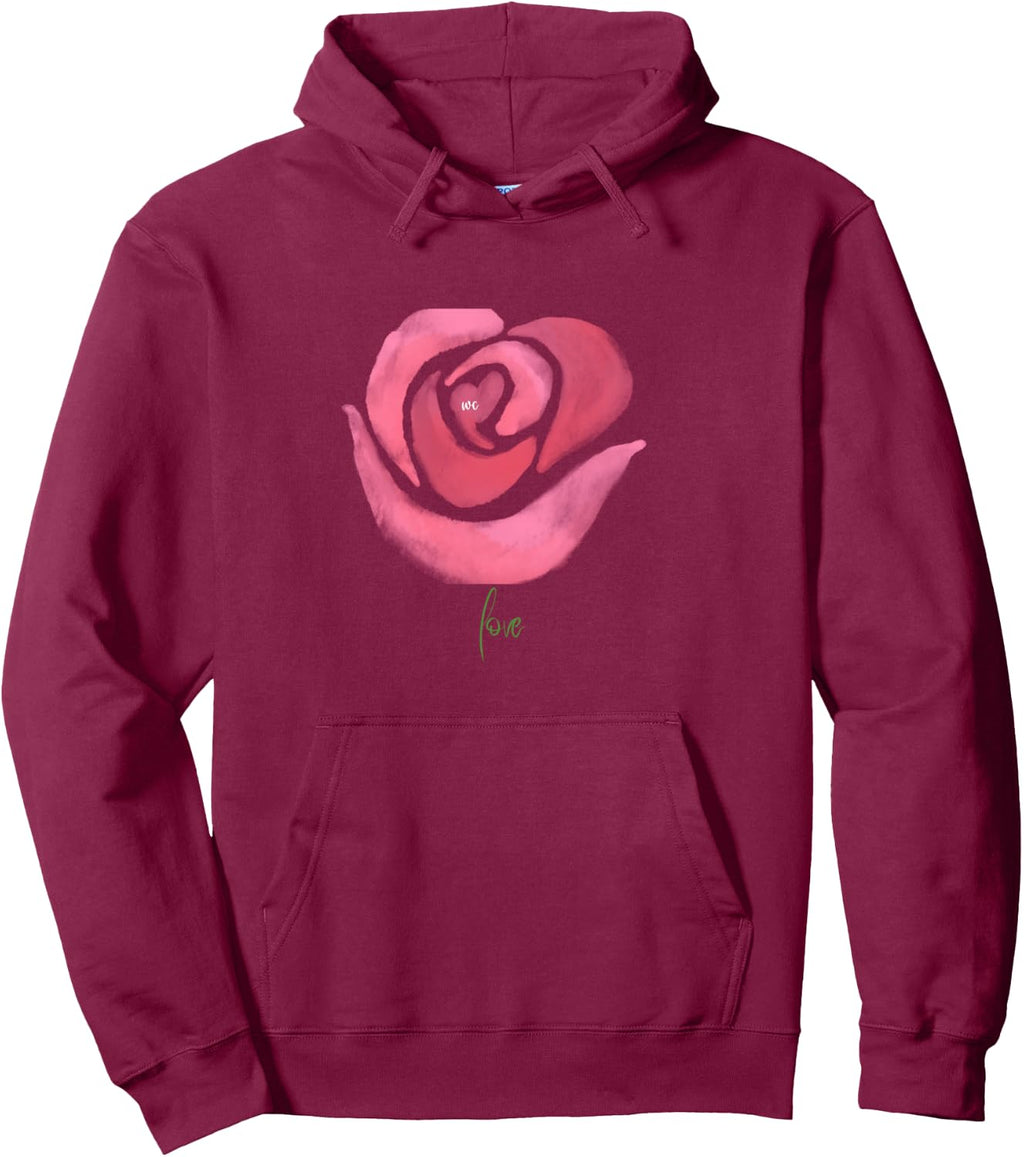 Sudadera con capucha A Rose, Negro -