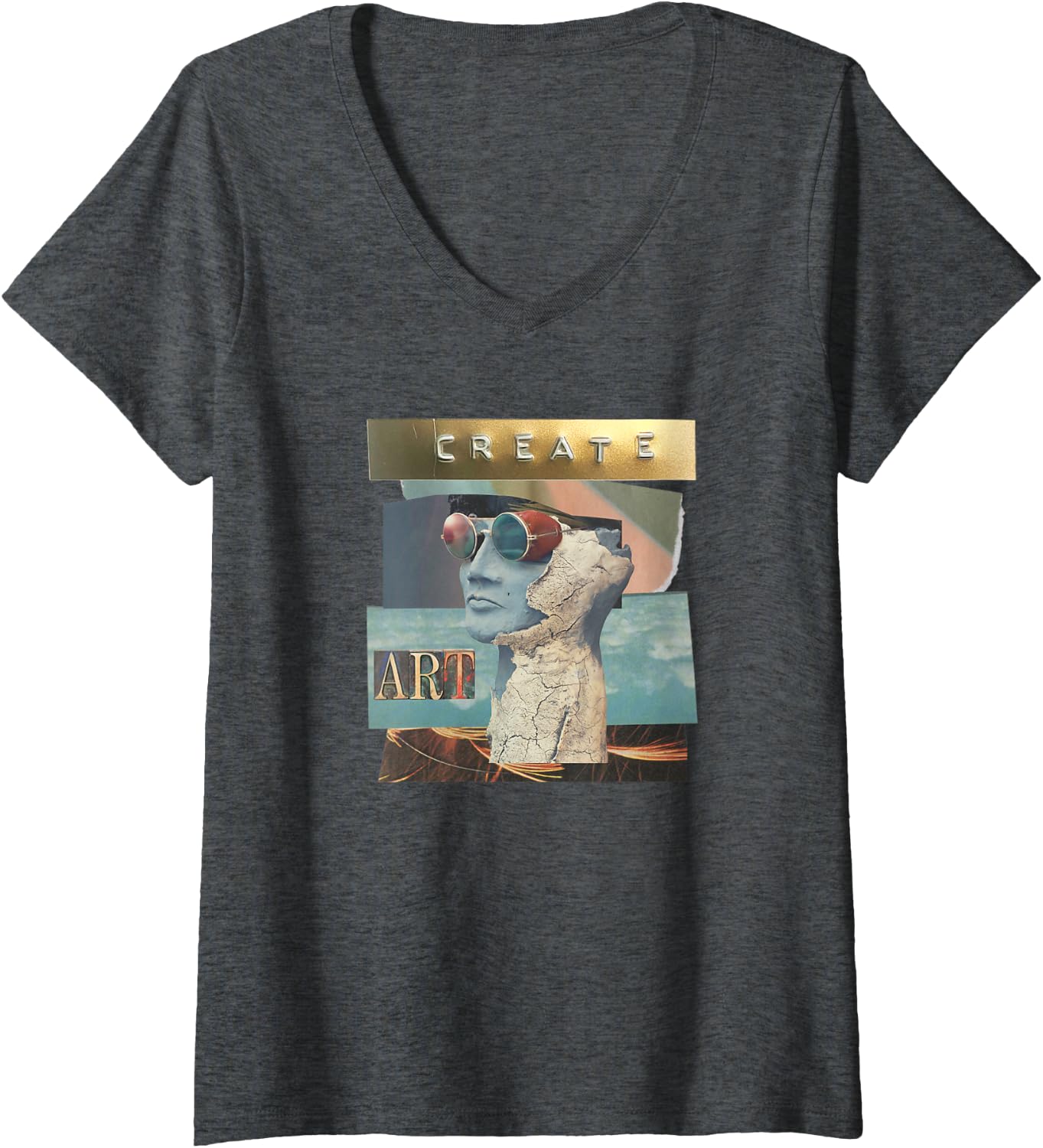 Camiseta con cuello en V Create