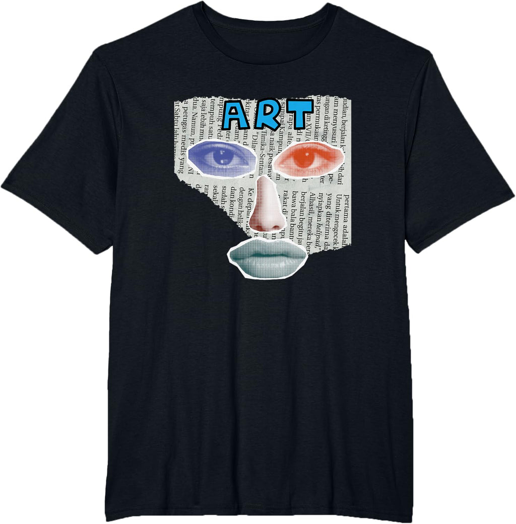 Camiseta Art Collage, Negro -