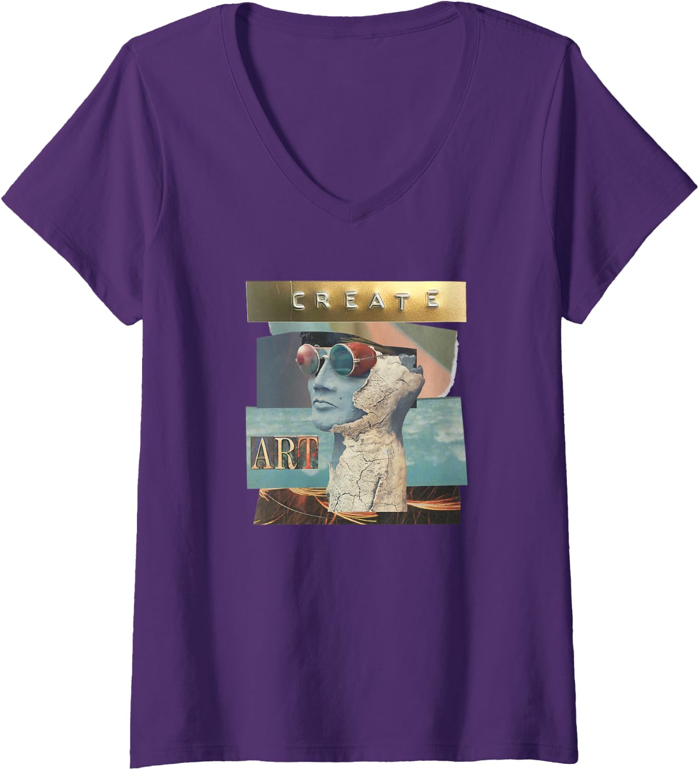 Camiseta con cuello en V Create