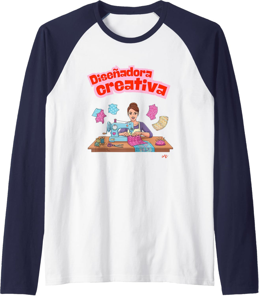 Diseñadora Creativa Raglan Baseball Tee