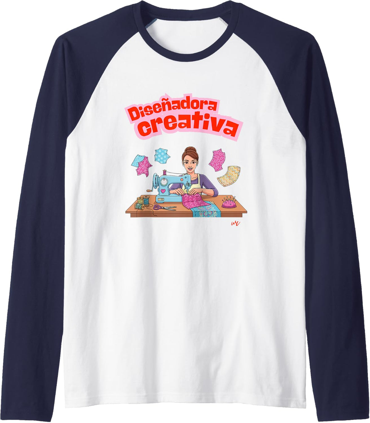 Diseñadora Creativa Raglan Baseball Tee