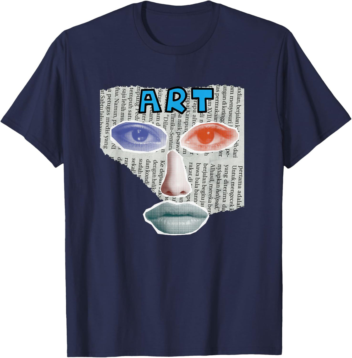 Camiseta Art Collage, Negro -