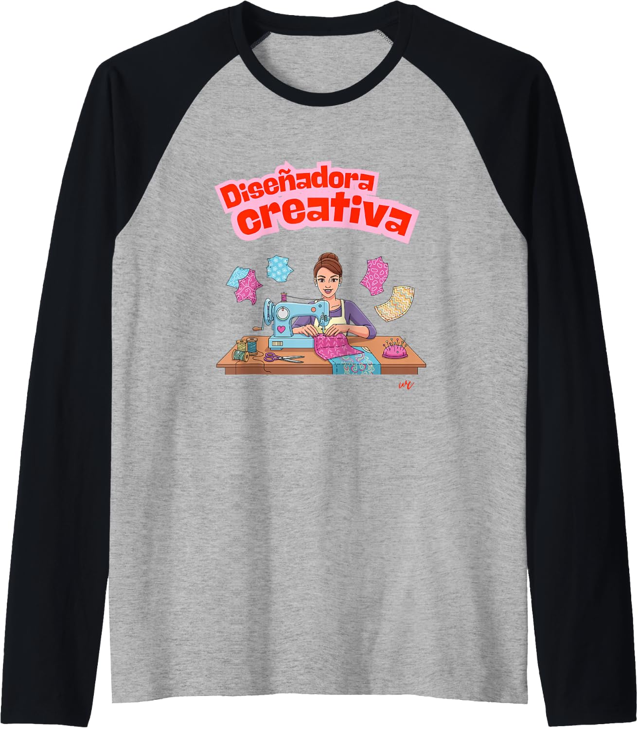 Diseñadora Creativa Raglan Baseball Tee