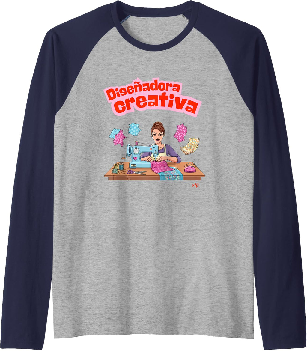 Diseñadora Creativa Raglan Baseball Tee
